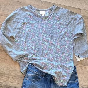 NWT's - LULAROE baseball tee - Randy style - grey with multi - size XS